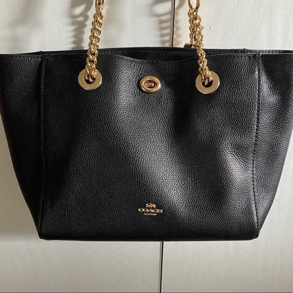 Black coach tote